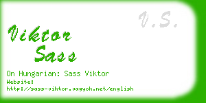 viktor sass business card